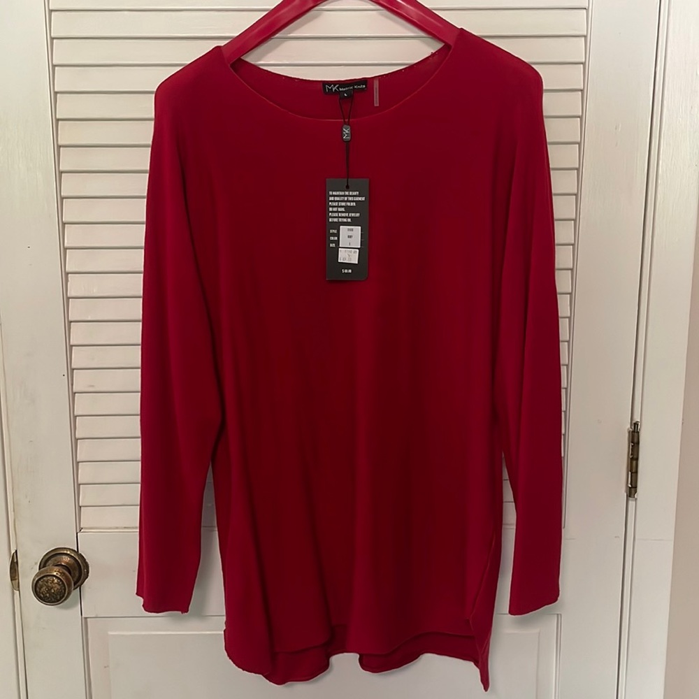 Metric Knit Ruby red sweater style 31630
